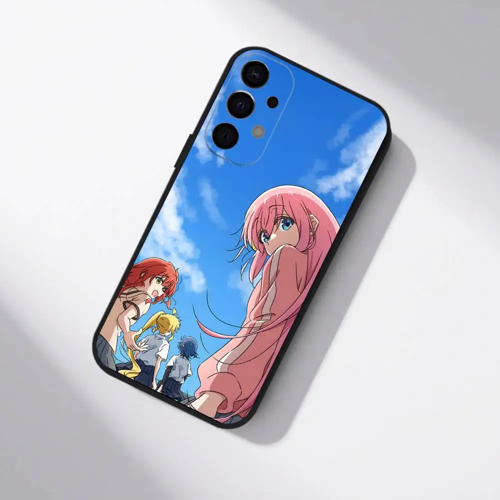 Bocchi the Rock Anime Telefoon Case Voor Samsung S25,S24,S21,S22,S23,S30,Ultra,S20,Plus,Fe,Lite,5G Zwarte Cover