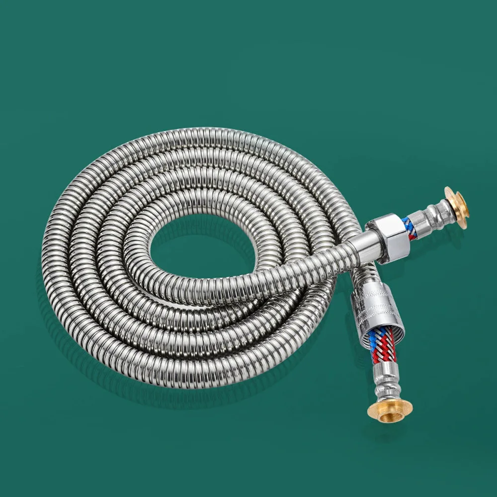 

Гибкий душевой шланг из нержавеющей стали для ванной комнаты 1,5/2/3 м, взрывозащищенная двухслойная внутренняя трубка, удлинитель большого потока, сантехническая труба