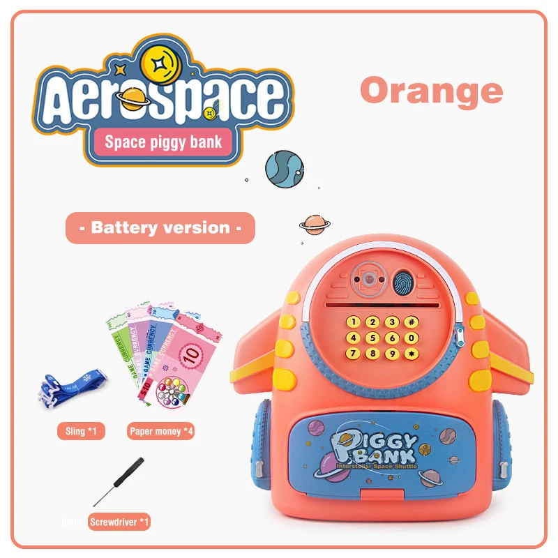 Money Box Piggy Bank Aerospace Schoolbag Toys for Kids Creative Electronic Coin Boxes Cash Safe Saving Birthday Party Child Gift