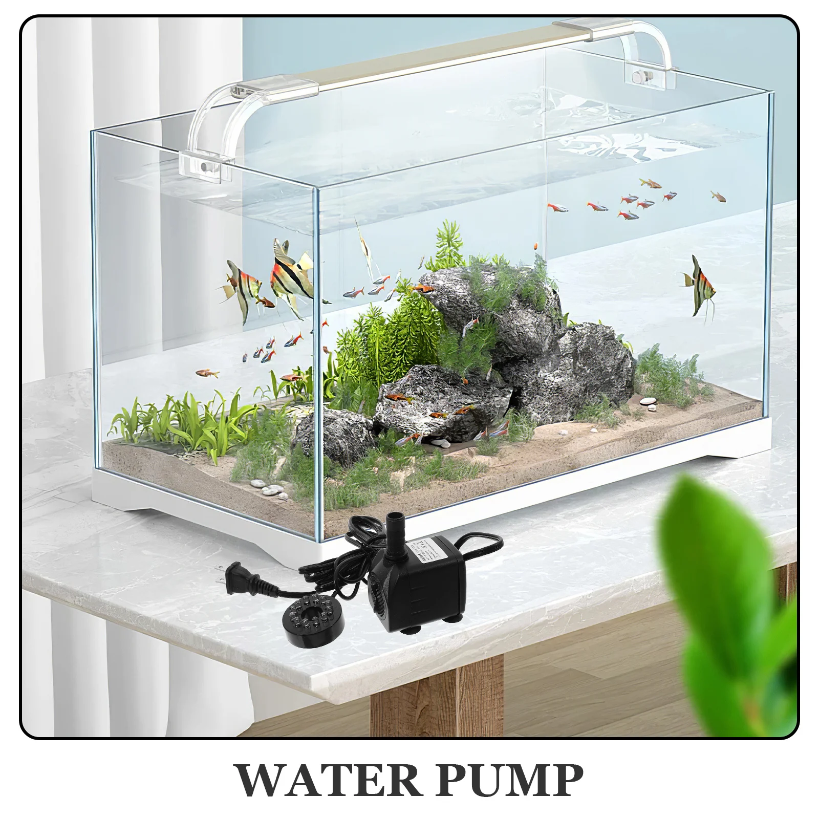 

Adjustable Flow Submersible Water Pump 3 5 10 25W with Built in LED Light Ideal for Fountains Ponds Aquariums and Fish Tanks