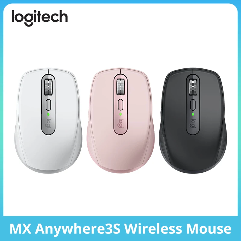 Logitech Master Series MX Anywhere 3S Bezprzewodowa cicha mysz Bluetooth Miękki dźwięk Biurowy tablet żeński