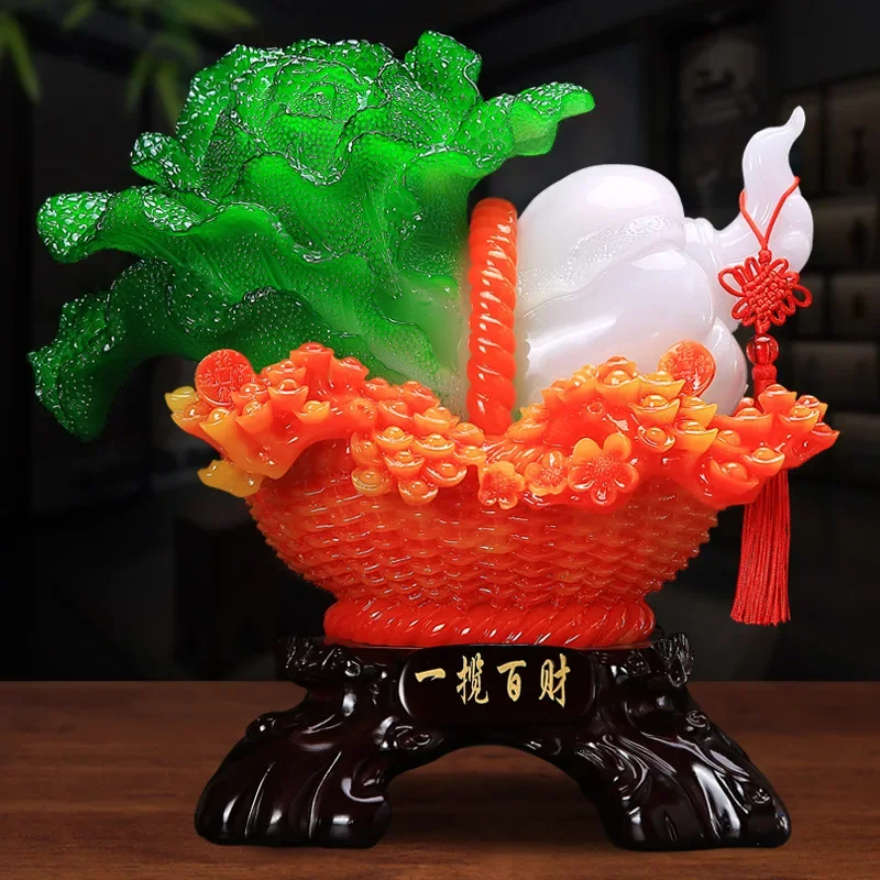 Creativity Home Resin Sculpture Decoration Study Office Desktop Lucky Fortune Ornaments Housewarming Shop Opening Decor Gift