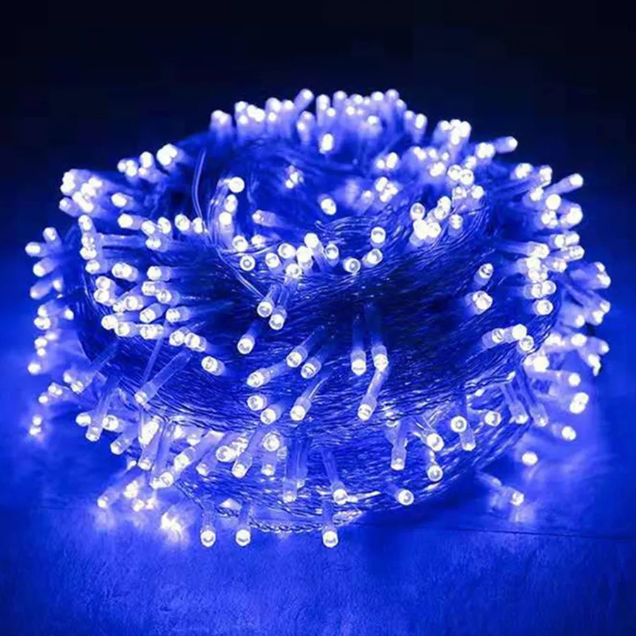 TIRVOSE-Outdoor Fairy String Luzes de Natal, Holiday Twinkle Garland, Lâmpada para Garden Party, Street Decor, 8 Modos, 50m, 100m