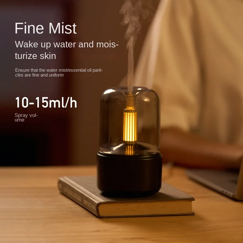 

Creative USB Desktop Humidifier with Candlelight Aromatherapy Lamp for Home Atmosphere