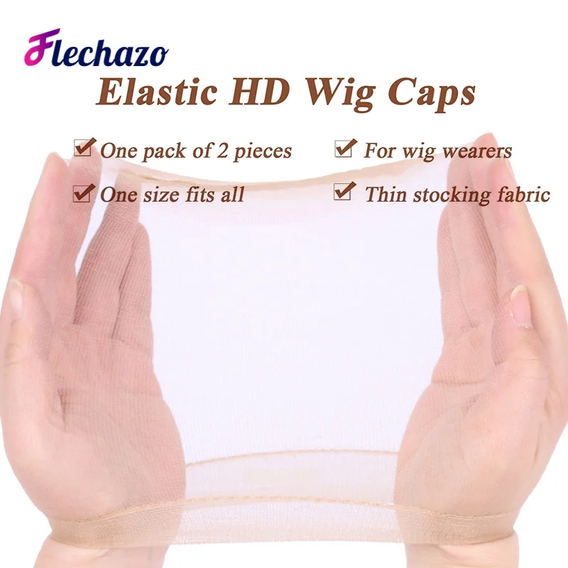 Hd Wig Cap 1Pack 2Pieces Wig Caps Ultra Thin Transparent Wig Cap For Lace Front Wig Stretchy Nylon Wig Caps For Women