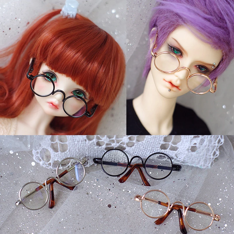 

D03-P709 children toy BJD DD SD MSD 1/6 1/4 1/3 accessories Retro round glasses 1pair