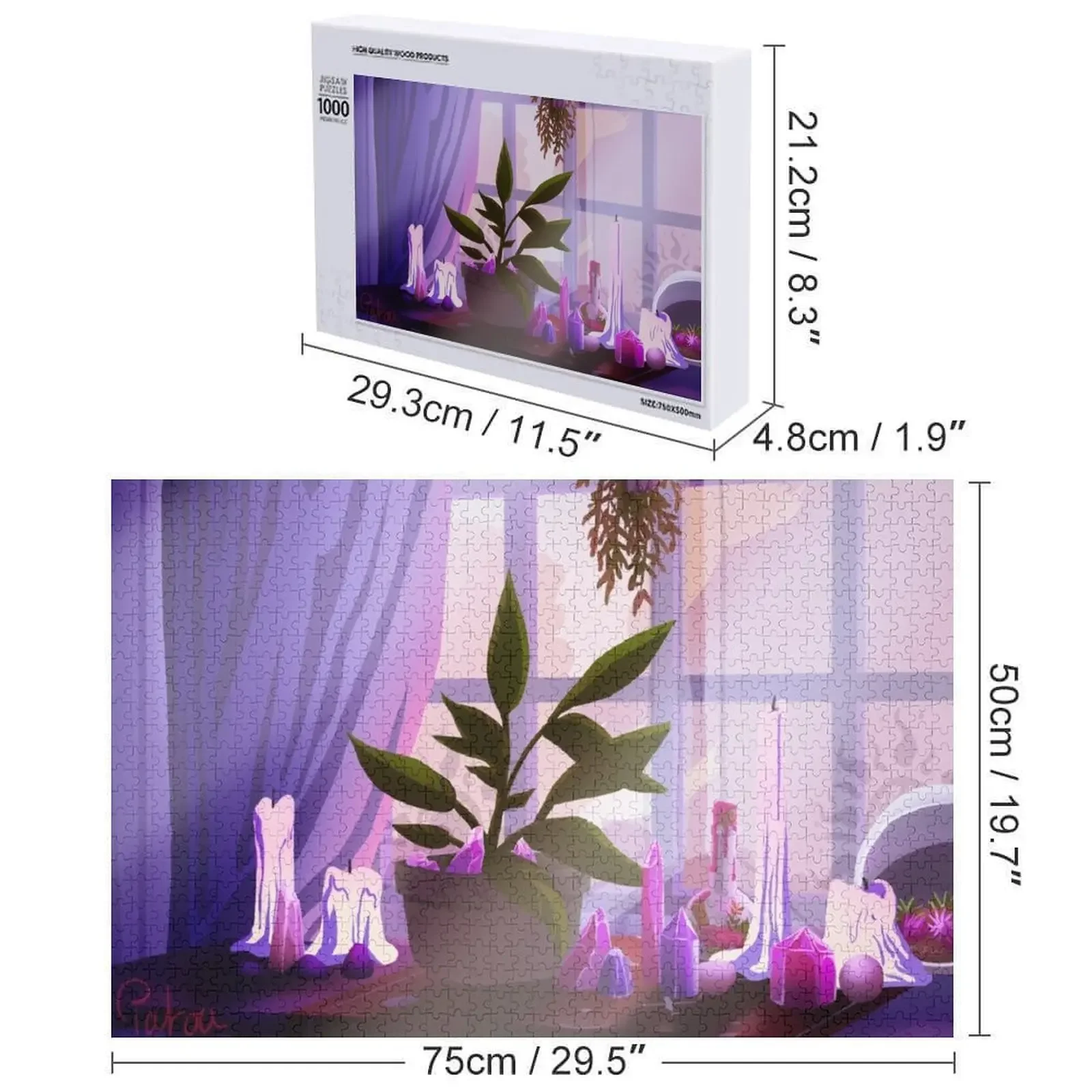 아멜리의 마법 책상 직소 퍼즐 맞춤형 이름 맞춤형 직소 나무 동물 퍼즐