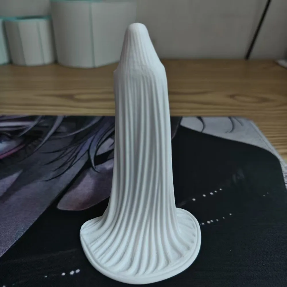 3D Design Masked Lady Figurine Decoration Desktop Ornaments Cloak Woman Statue Ghost Girl Character Sculpture Desktop Decoration