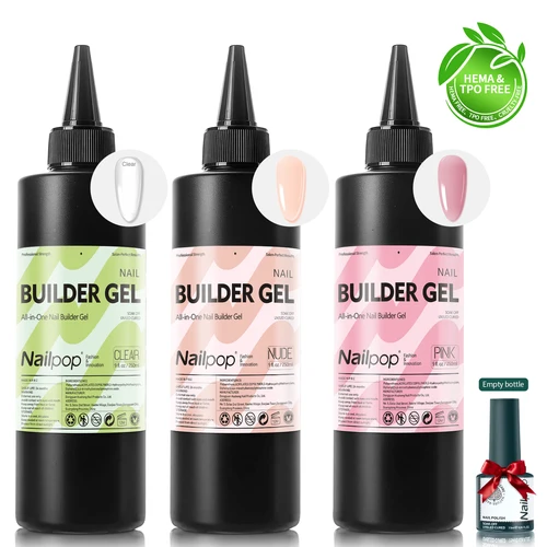 Imagen 1 del producto Nailpop-Gel de construcción de uñas multifuncional profesional, para extensión rápida de uñas Apex, fortalecedor de puntas de uñas postizas, 250/15ml