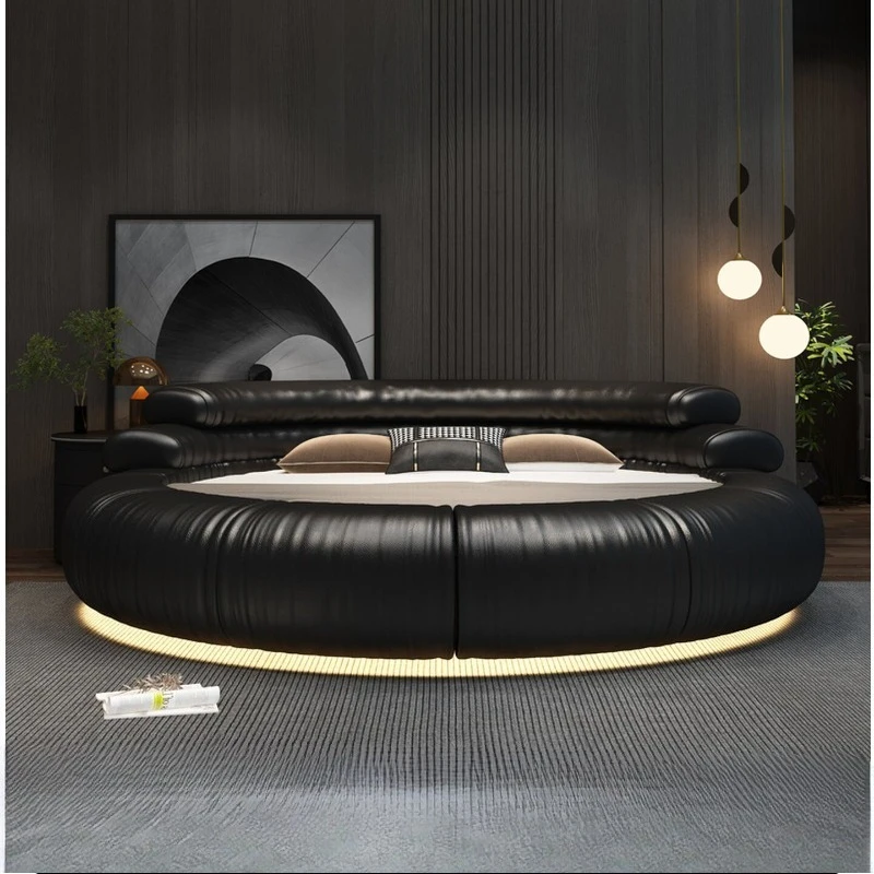Cama Princesa para Dormitorio Infantil, Diseño Moderno y Lujoso, Cama Redonda para Niñas, Muebles de Dormitorio, Letto Matrimoniale, Lounge Suite