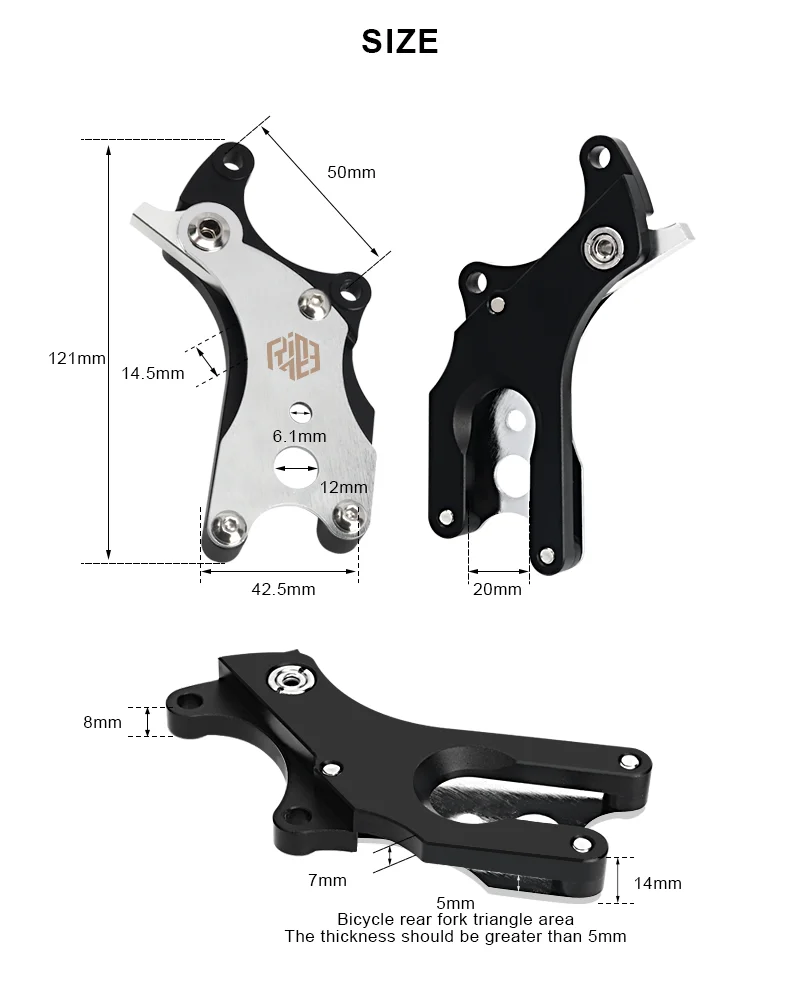 Riderace Fahrrad Scheiben brems adapter MTB Rahmen V Brems montage Konverter Rennrad Hinterrad Hoch leistungs umbau Zubehör