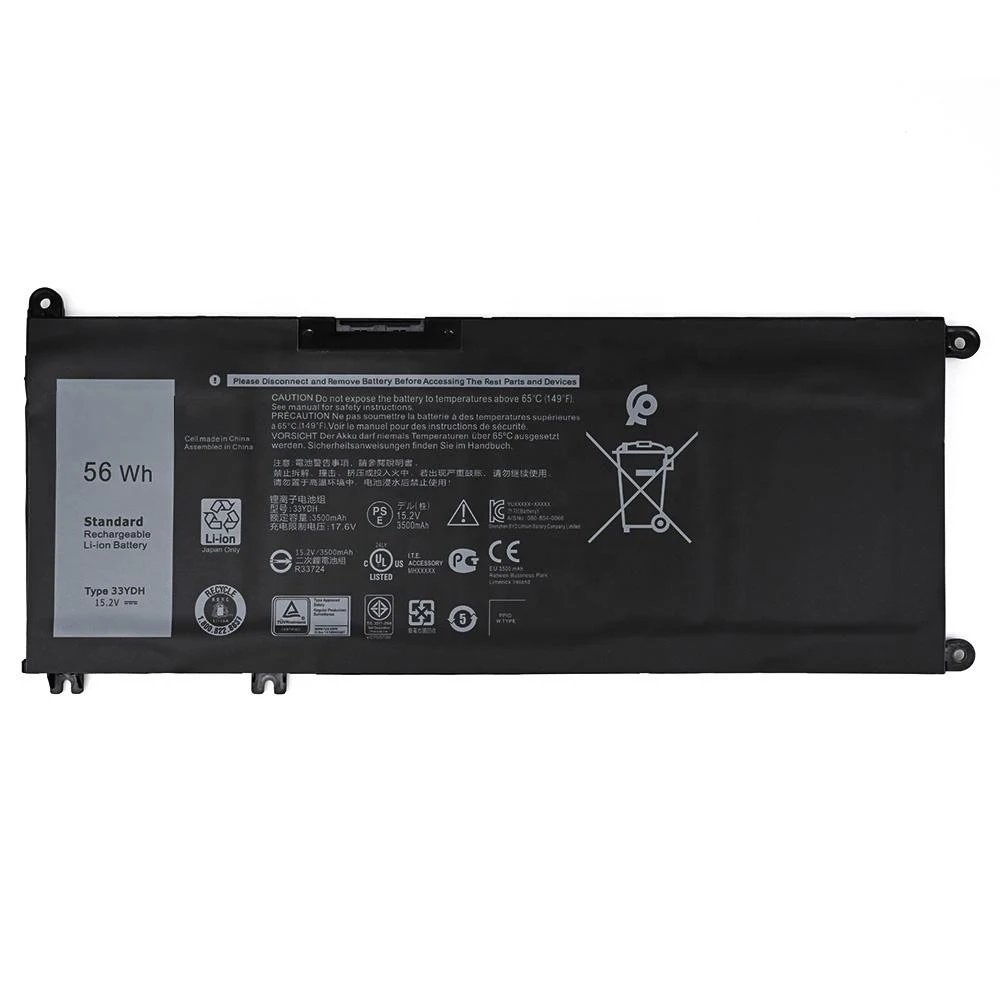 Imagem -04 - Brandnew Genuíno Original 33ydh 15.2v 56wh Bateria do Portátil para Dell Latitude 3380 3480 3490 3590 3580 Inspiron 15 17 7000