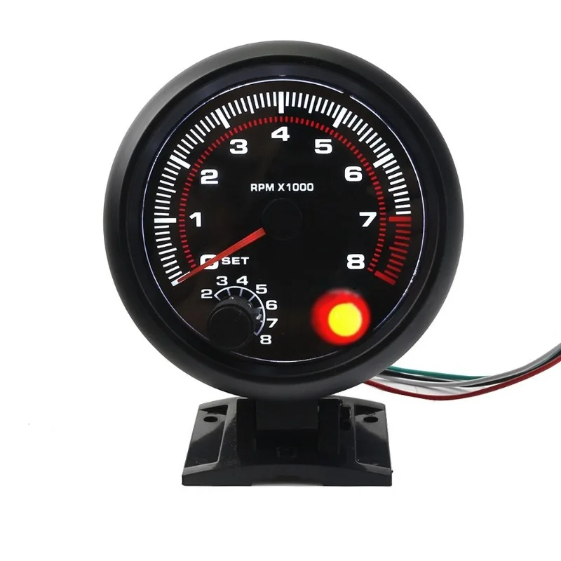 3.75 Inch Universal Car Tachometer Gauge LED Backlight 0‑8000RPM 12V Racing Engine Modification Part