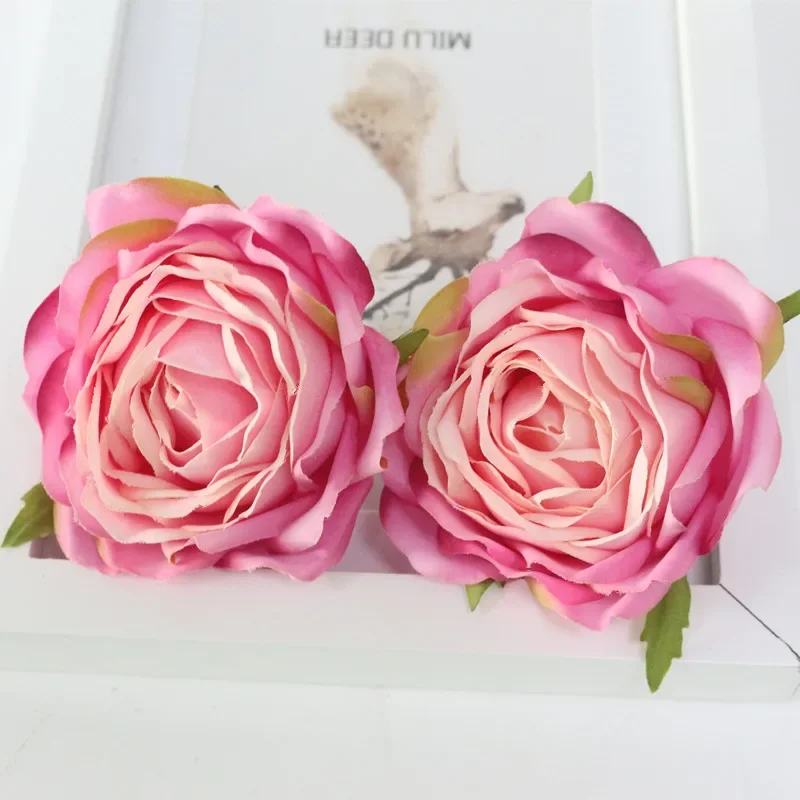 Flone Artificial Flowers Head, Retro Rose Heads, Silk Roses, Fake Flower, Party Decoration, High Quality