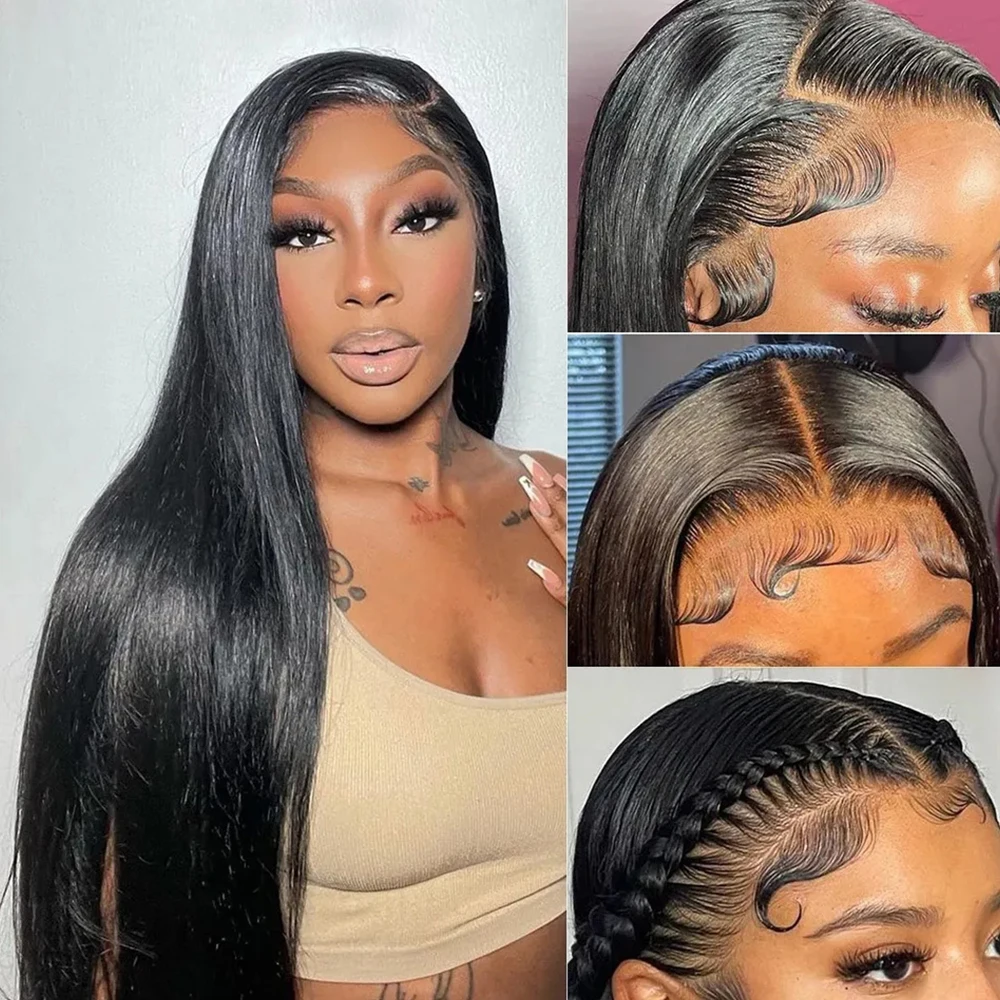 30 34 Inch Straight Human Hair Wigs 13x4 13x6 HD Lace Frontal Wigs For Women 5x5 Glueless Bone Straight Lace Closure Human Wigs