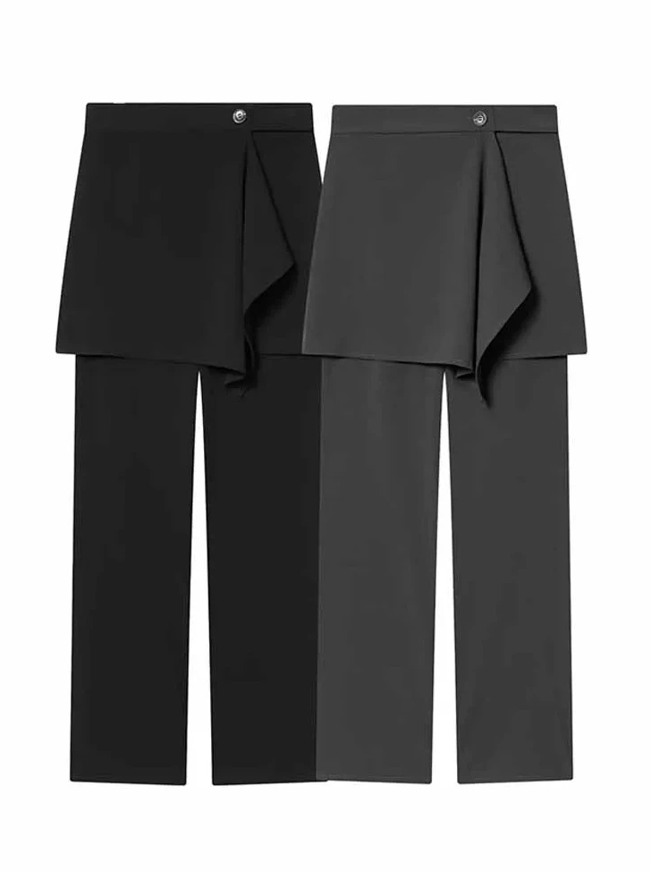 

Trendy Woman Early Spring Fashion Versatile Solid Zipper Skirt Decoration Trousers Female Comfortable Commuting Trousers