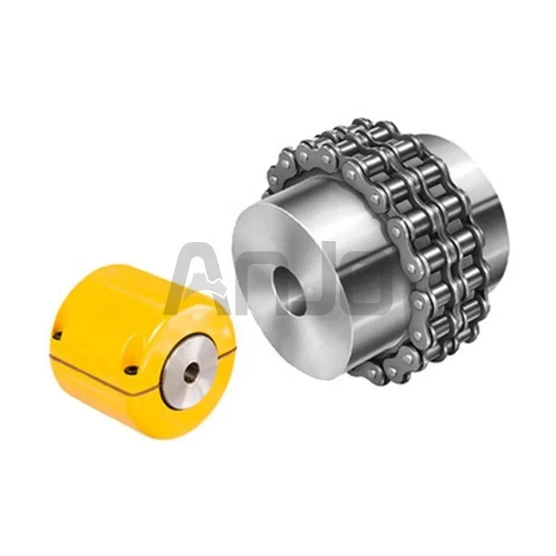 Aluminum Shell High Torque 4018 4016 4012 6022 8020 Roller Chain Flexible Shaft Connect Customization Bore Chain Coupling