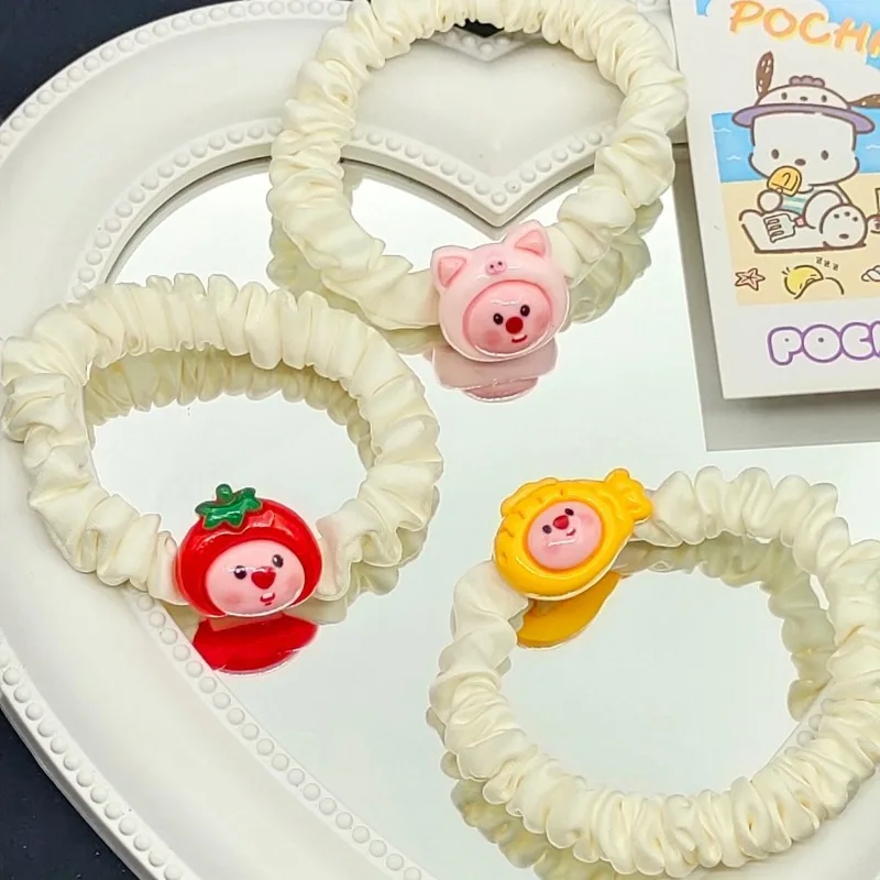 Cute Cartoon Loopy Fashion Hair Tie Little Beaver Hair Band for Girls, Student Small Hair Ring, Hair Accessory Gift view 5