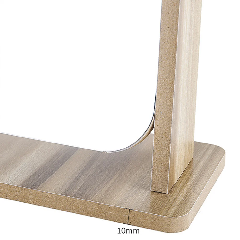 Espejo de escritorio ajustable con marco de madera para maquillaje, espejo estéreo para mujeres y niñas, baño, dormitorio, escritorio, 1 ud.