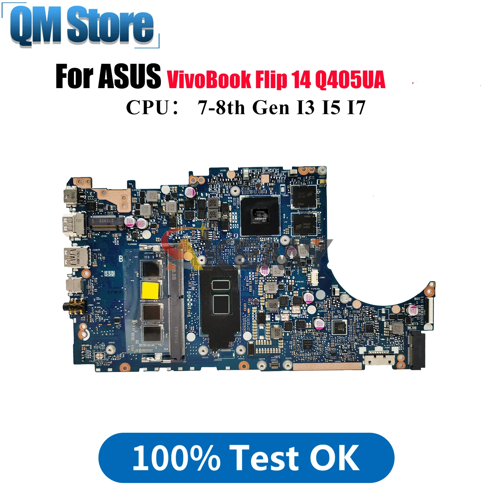 

Материнская плата TP410UF для ноутбука ASUS TP410UQ Q405UA VivoBook TP410UAR Flip 14 TP410U TP410URR TP410UR с процессором I3 I5 I7