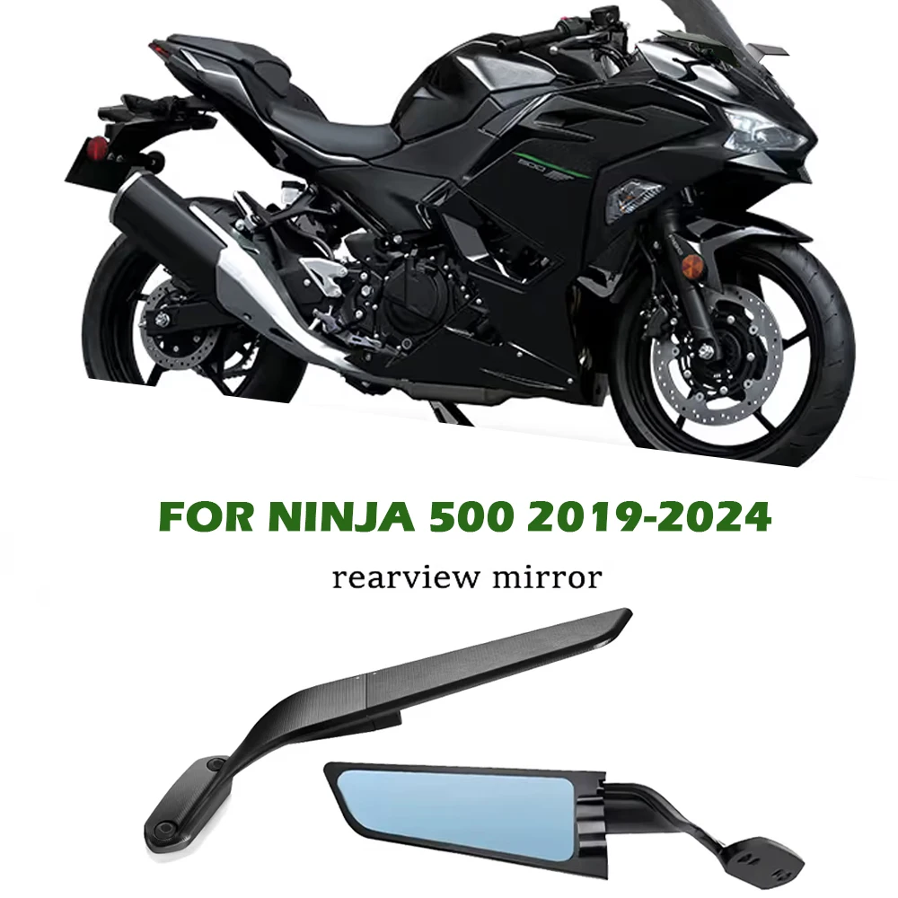 For Ninja500 2019-2024 Mirror  Accessories Motorcycle Rear View Side Mirror adjustable rear view mirror NINJA 500 2024