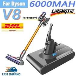 Oryginalna wymienna bateria 21.6V 6000mah/8000mAh dla Dyson V8 odkurzacz ręczny absolutna dla Dyson V8 SV10