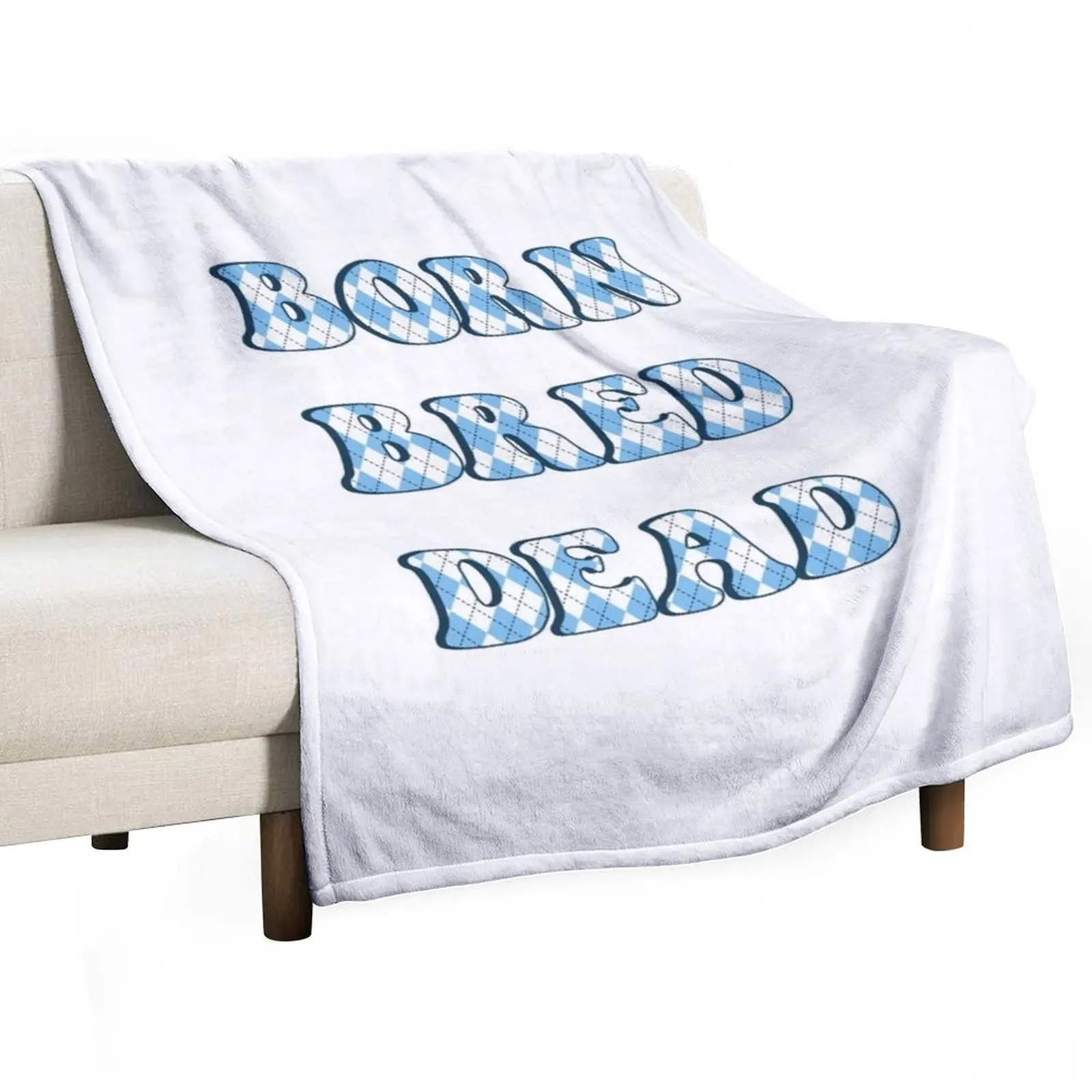 Born Bred Dead Argyle Throw Blanket Soft for babies Comforter Blankets