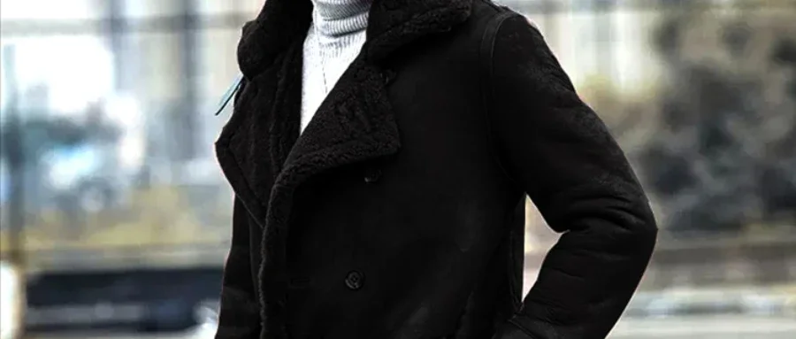 Men New Fur Integrated Men\'s Coat Thickened Fur Imitation Leather Fleece Jacket Long Sleeve Autumn Winter
