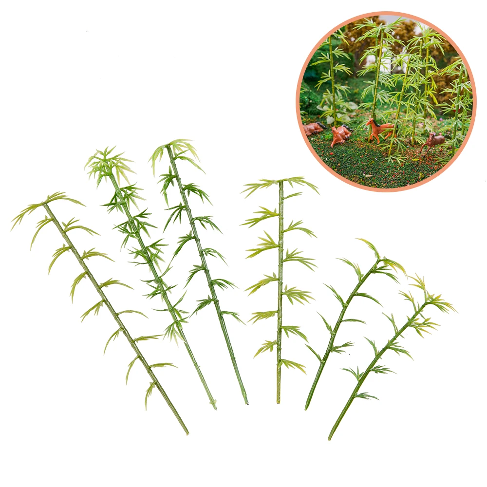 Miniature Bamboo Tree Model miniature Plant Materials For Diorama Train Modes Sand Table/HO Railway Scene Layout Diorama Kits