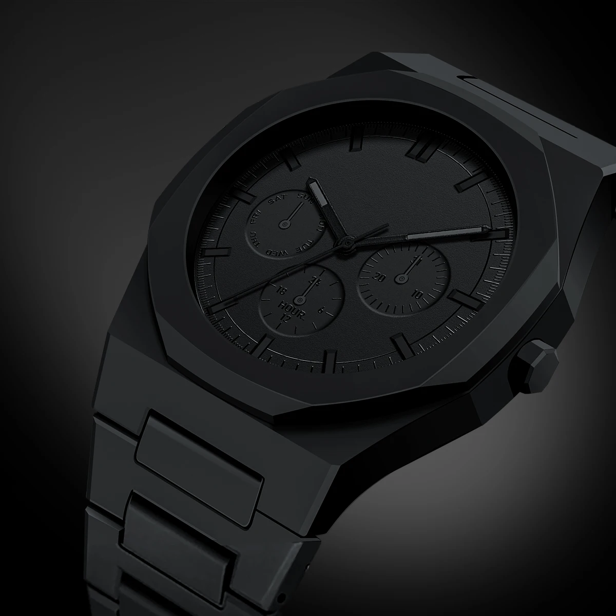 Arabic Numerals Quartz Watch Black Plastic High Quality Men's Business Watch