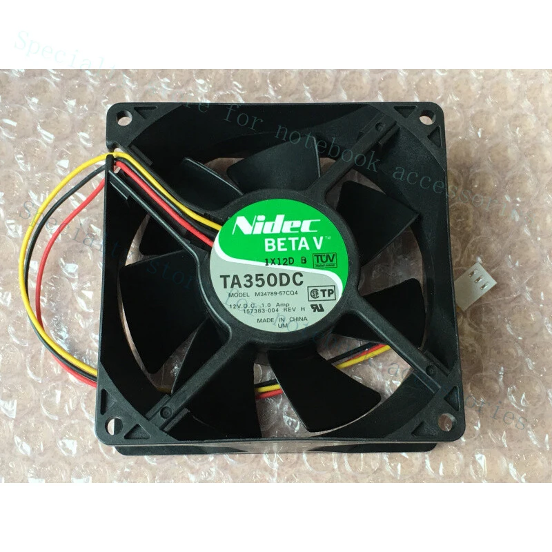 A+ NIDEC TA350DC M34789-90 9238 92*92*38MM 9cm DC 12V 1.0A 3 Lines Cooling  Fan