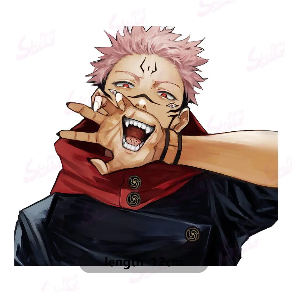 Jujutsu Kaisen Anime Stickers Ojo Satoru Yuji Peek Car Sticker Waterproof Sunscreen Laptop Window Trunk Sticker