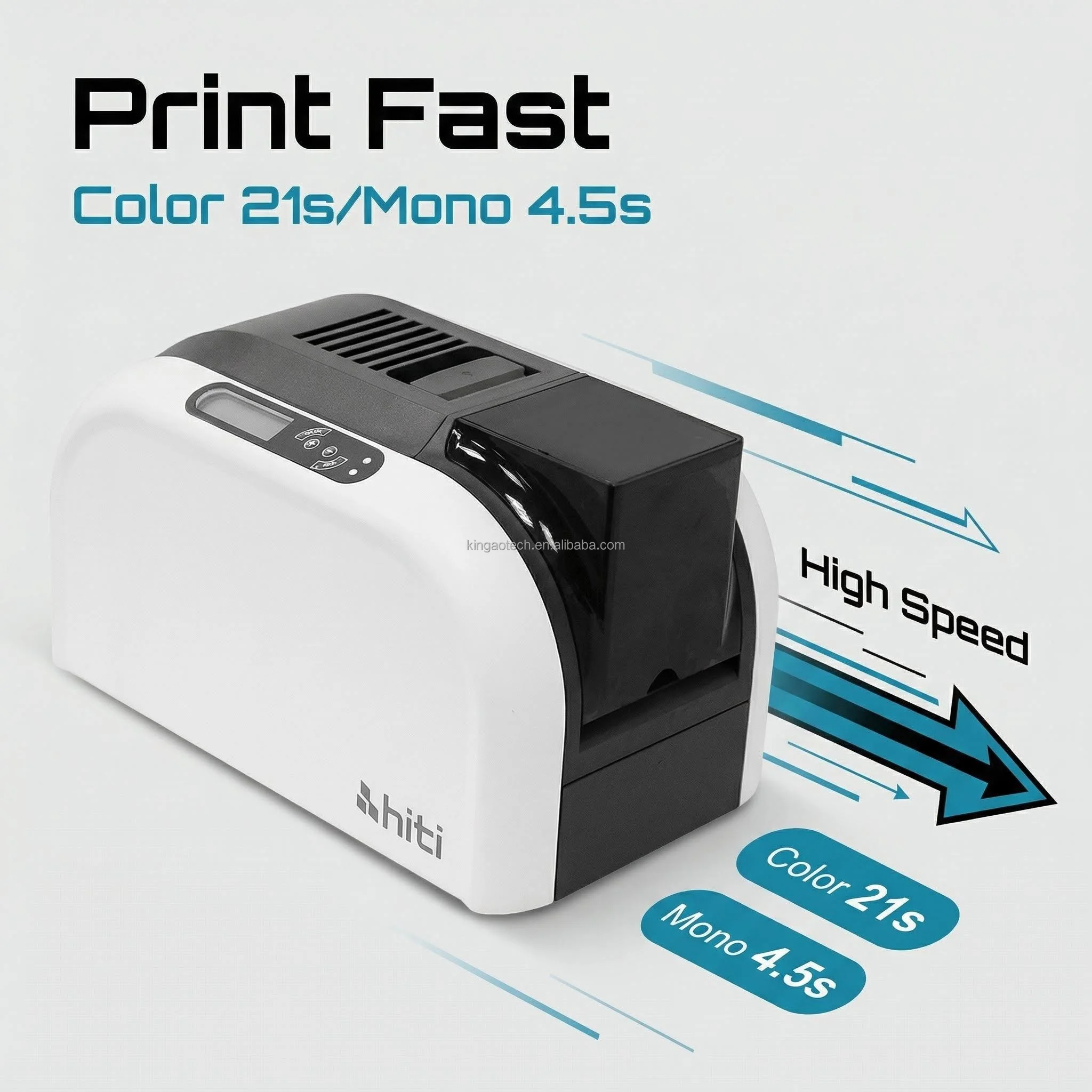 HITI CS220E Desktop PVC/ID Card Thermal Transfer Printer 300dpi Ethernet Color Printing In Stock