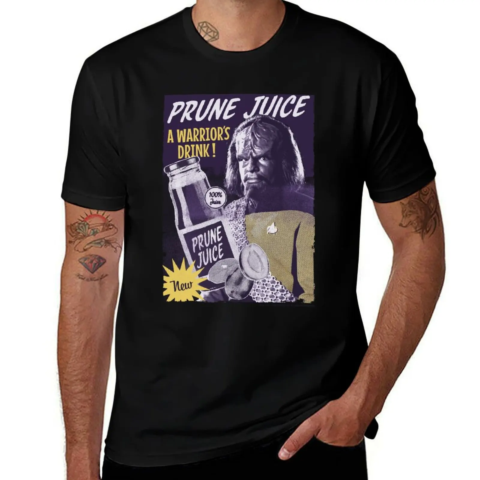 Star Trek: The Next Generation Worf Prune Juice плакат футболка аниме фигурки кавайная одежда винтажная футболка с рисунком мужские футболки