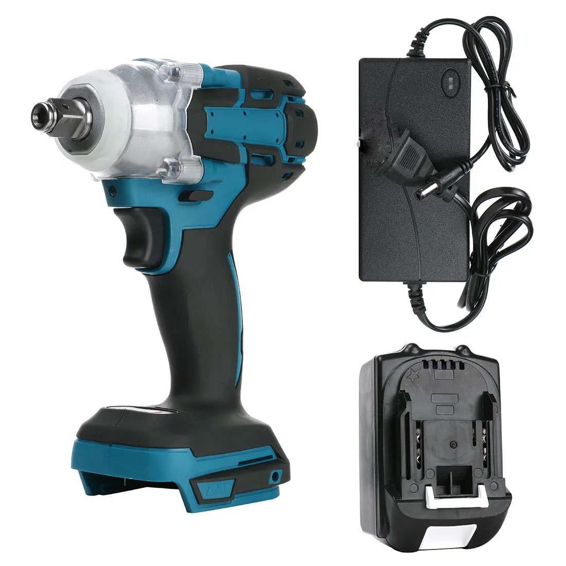 520NM Brushless Cordless Electric Impact Wrench 18V Rechargeable Impact Wrench 1/2 inch Power Tool Compatible