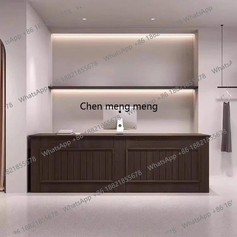 

Nordic Creative Cashier Desk Modern Luxury Enterprise Clothing Store Reception Desk Retro Coffee Shop Office Furniture
