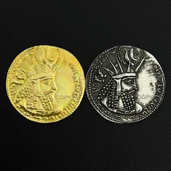 Persian Empire King Bahram I Gold/Silver Replica Greek Coin Pendant Jewelry Home Decoration Medal Collectors' Gift