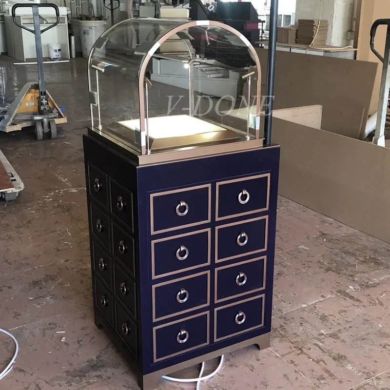 Customized-Custom made jewellery glass display cabinet showcase