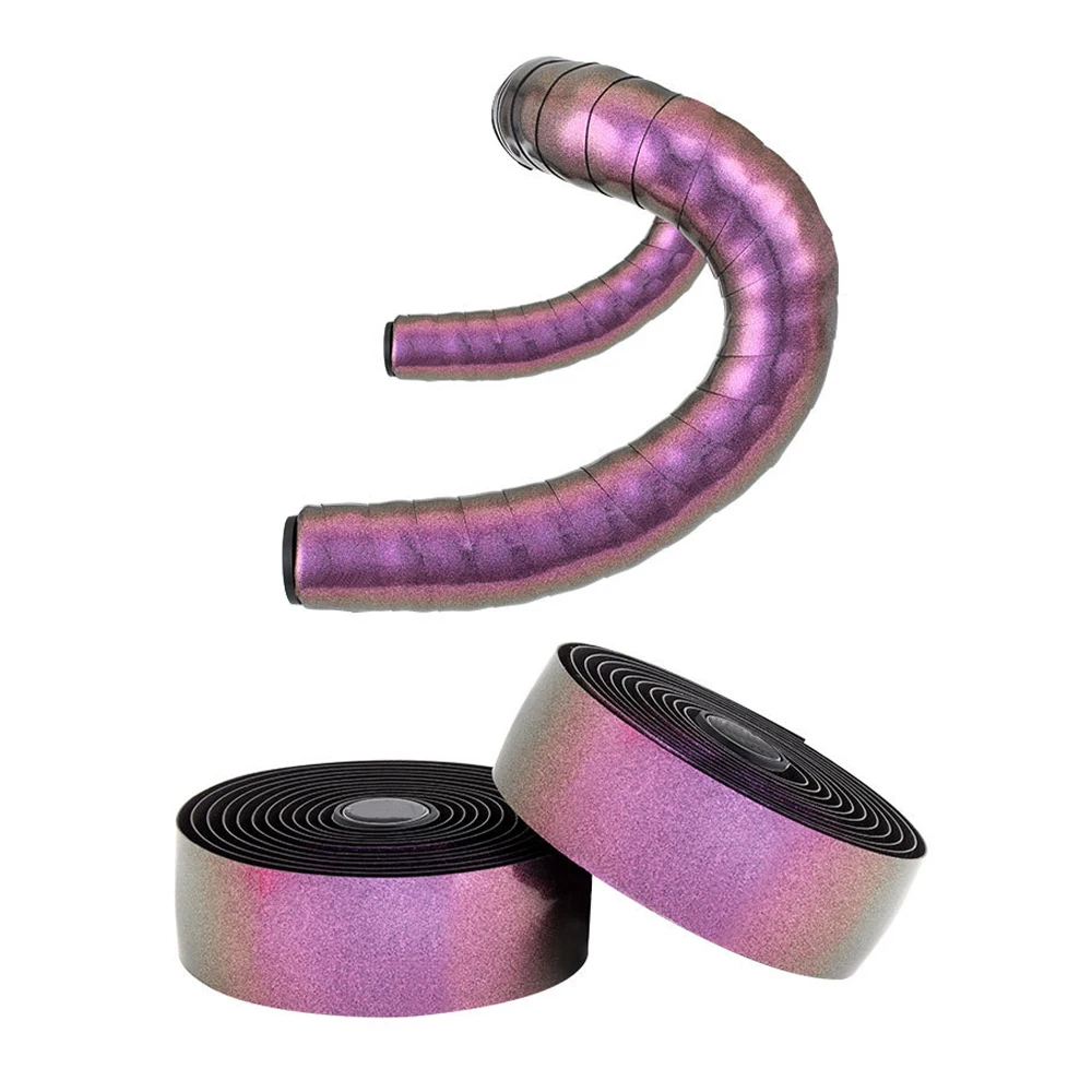 2 stücke Chameleon Farbe Rennrad bar Band EVA PU Fahrrad Lenker Band Atmungsaktiv Schweiß Anti-Skid Stoßdämpfer Wrap band 2150mm – Detail 11