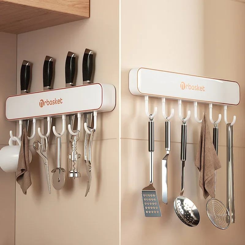 

Wall-Mounted Household Kitchen Utensils, Knife Hook, Integrated Storage Rack, Multifunctional