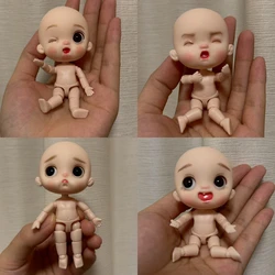 16CM BJD Puppe 13 Bewegliche Gelenk Puppen Mit lächeln schwein gesicht Nackt weiß Nude Frauen Körper KEINE Gesicht up ohne haar zu make-up Puppen
