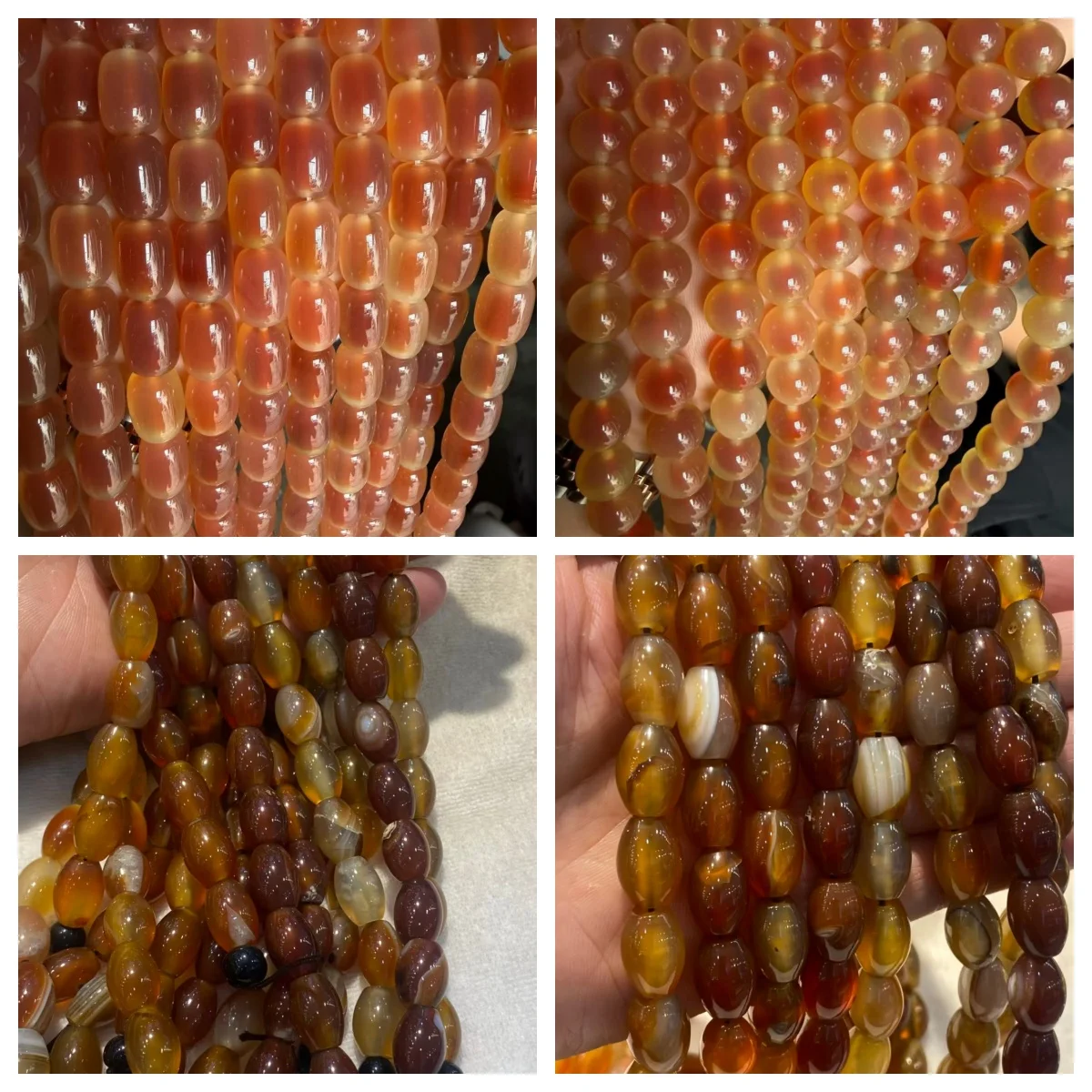 1pcs/lot Dzi Source Wholesale Natural Sugar-Heart Agate Dzi Semi-Finished Bead Strands 10mm/14mm Can Be Separated DIY Bracelet