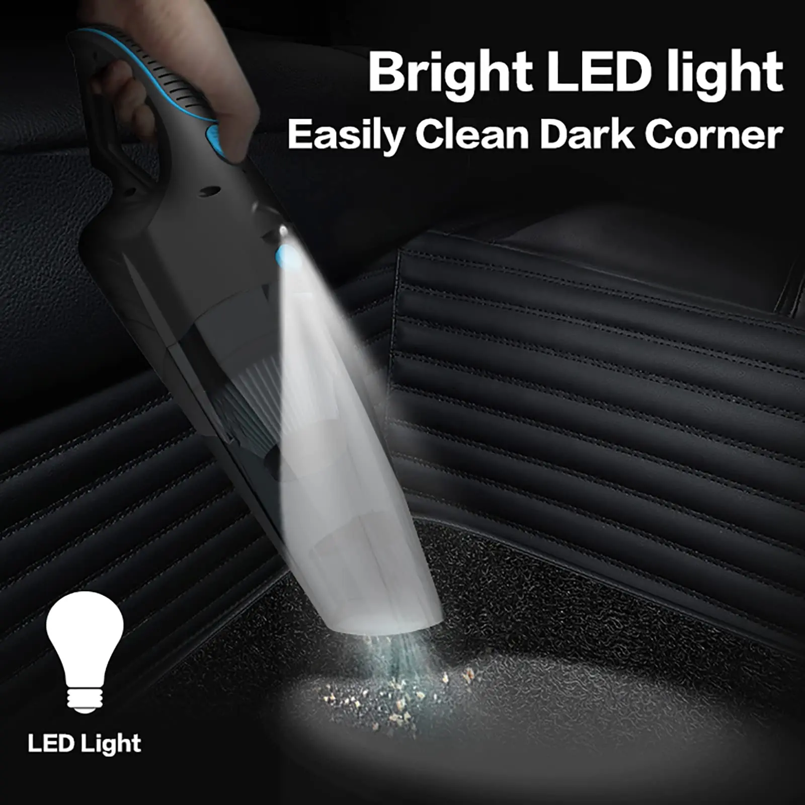 Factory Price Portable 12V Mini Hand Vacuum Cleaner Car Vacuum With ABS Material