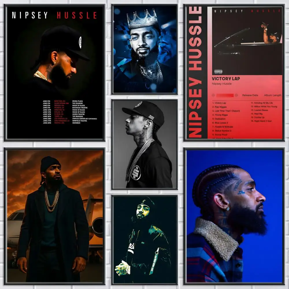 RAPPER N-Nipsey H-Hussle Poster, moderne und elegante Wandaufkleber für Heimdekoration, Wohnzimmer, Schlafsaal, Wandkunst