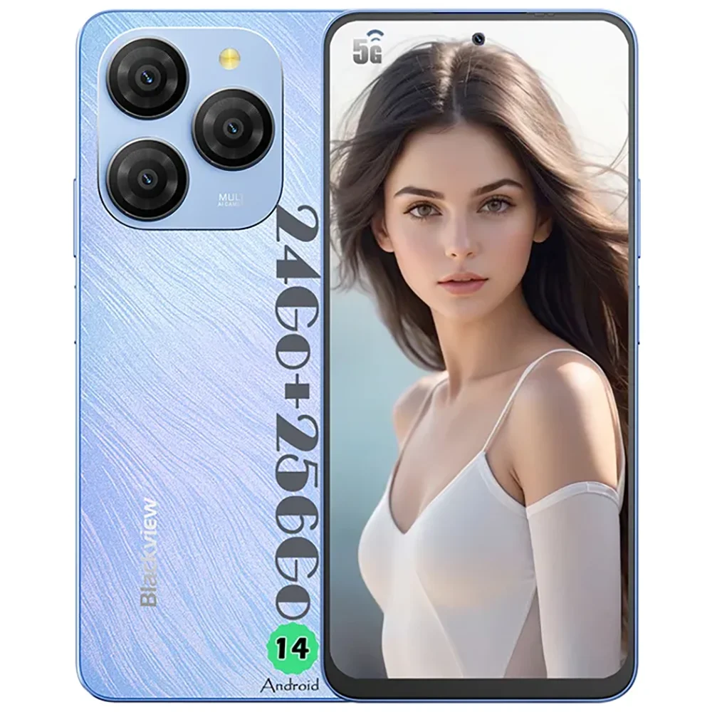 Téléphone Portable 5G Blackview Shark 9 NFC (8+16)Go RAM 256Go ROM Android 14 6.67 50MP 5000mAh