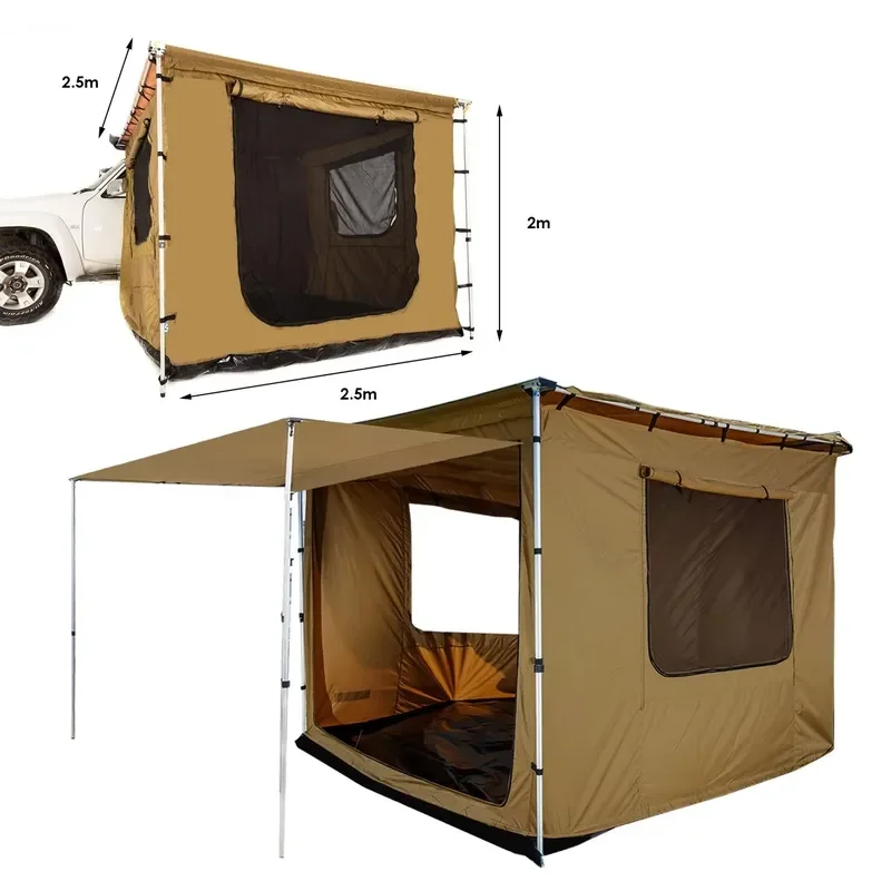 Universal Car Side Awning Tent Extension for SUV Truck RV Overland Camping Outdoor Shelter Waterproof Sunshade Room