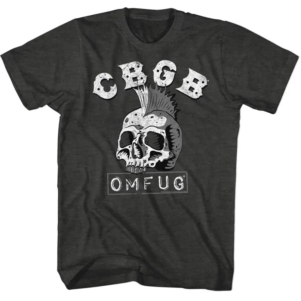 Cbgb Dead Mohawk Heather Adult T Shirt