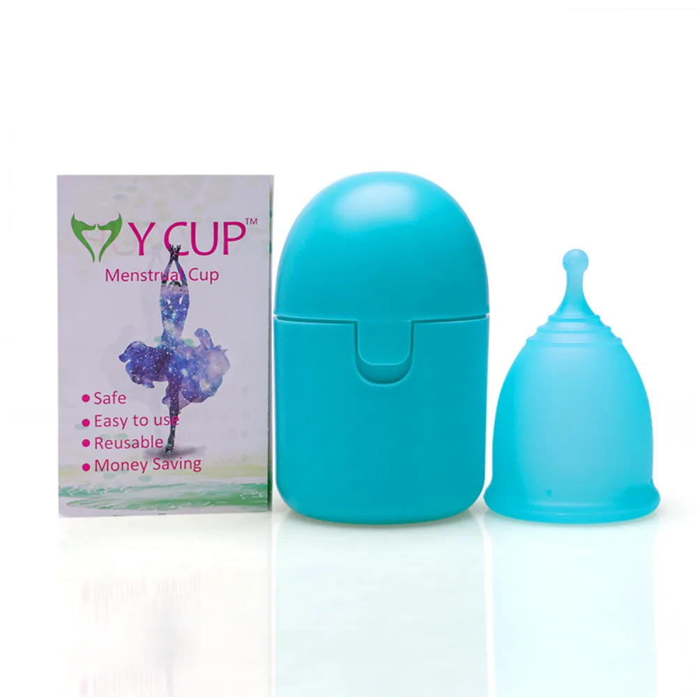 1Set Silicone Cup Set Storage Box Can Be High-temperature Disinfection Leak-proof Female Menstrual Care Products Recycling Care