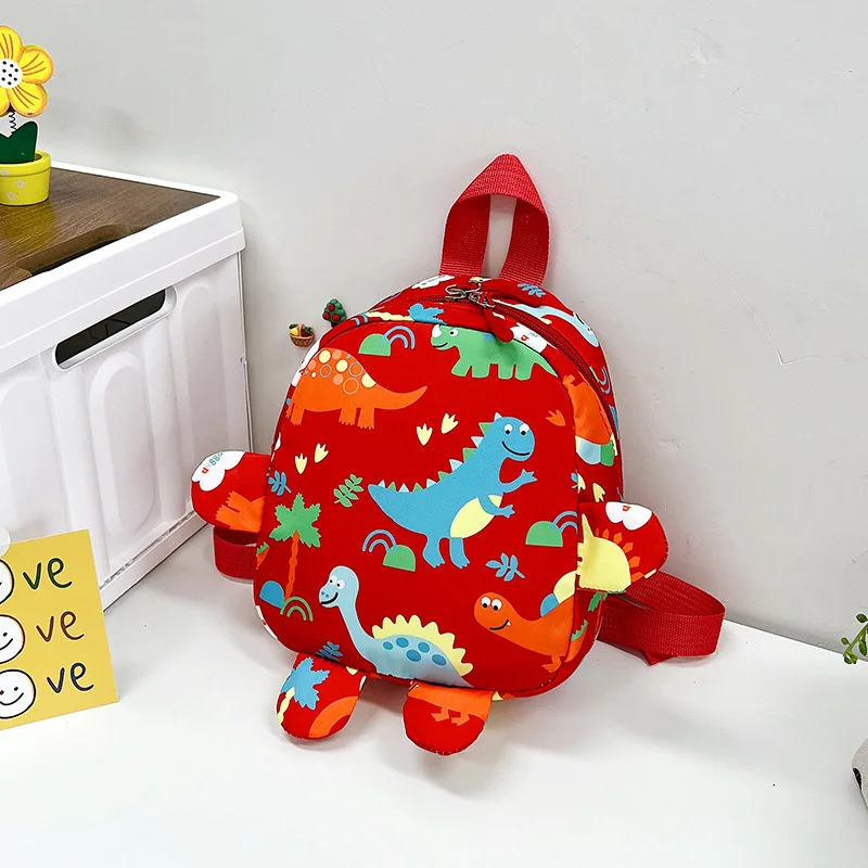 Cartoon Dinosaur Backpack para crianças, sacos escolares de nylon ajustáveis para meninas e meninos, Cute Animals Kindergarten Schoolbag, Children Backpacks