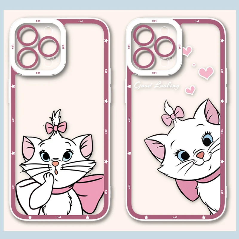 ديزني كارتون جميل ماري القط قضية الهاتف آيفون 17 الهواء 15 14 13 12 11 برو ماكس 16 15 14 زائد للصدمات لينة غطاء سيليكون